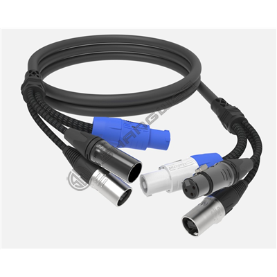 蓝白Power+RJ45+XLR组合电缆